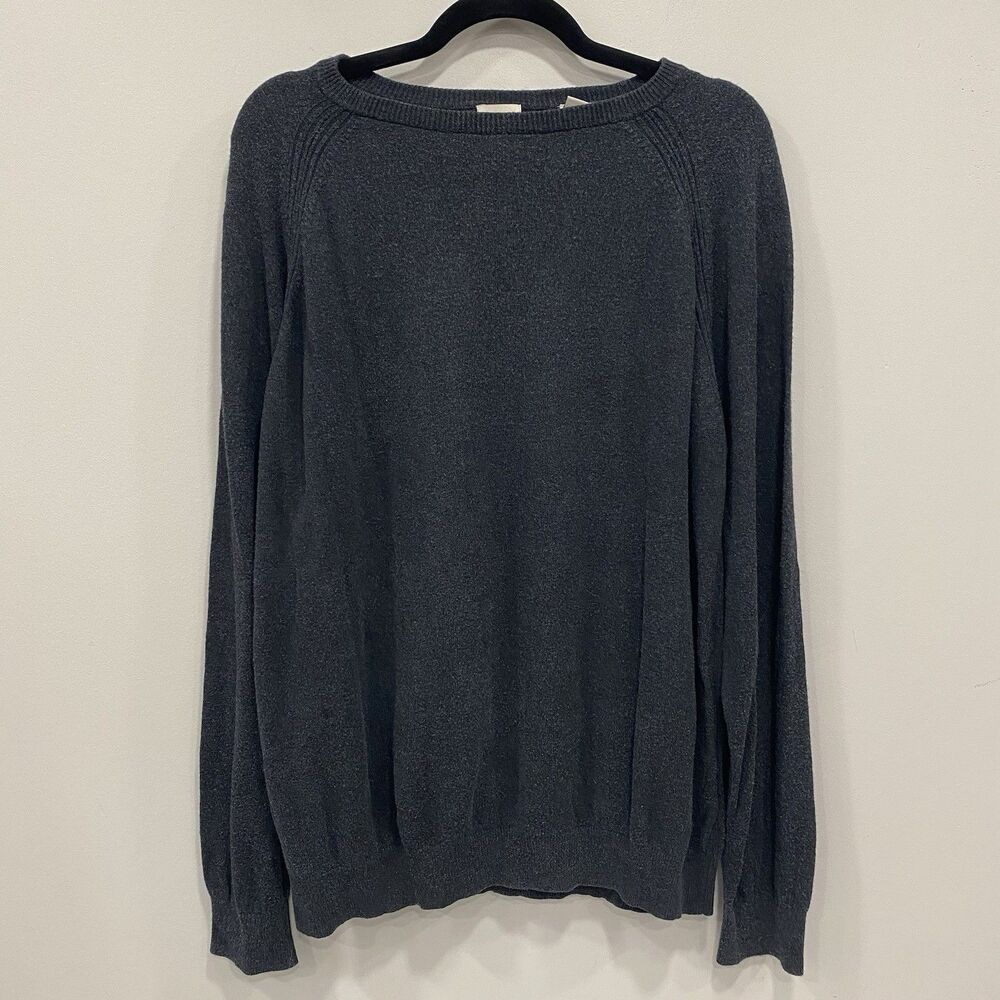 VTG LATITUDE by Northern Isles Mens XL Gray Silk Cashmere Crewneck Sweater 90s